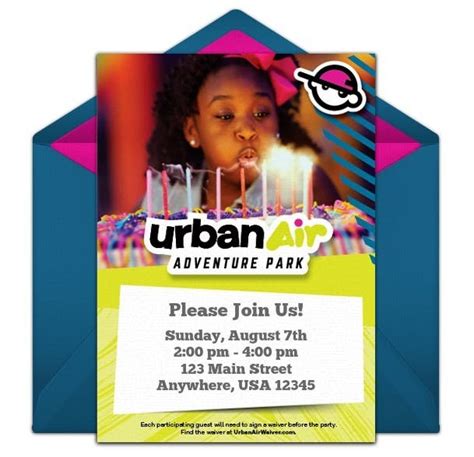Urban Air Birthday Invitations Printable